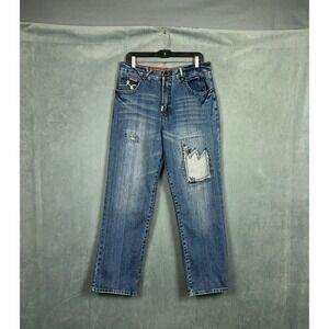 Y2K LRG Jeans Mens Size 32x30 Grass Roots Patchwork Distress Classic Fit Hip Hop